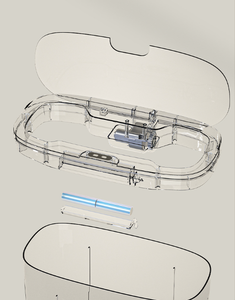14L phòng tắm Thùng rác có thể có nắp đậy, mỏng thông minh tự động touchless Thùng rác có thể, cảm biến nhựa không thấm nước Thùng rác bin - Product Image 6