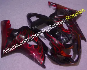 Kit de carenagem para suzuki GSXR-600 750 2004 k4 2005, gsxr600 gsxr750 05 04 sportbike, vermelho e preto