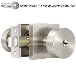 YoukeyHomi vente chaude en alliage de Zinc de qualité supérieure entrée d'entrée à clé Passage de confidentialité factice bouton de porte carré poignée serrure - Product Image 4
