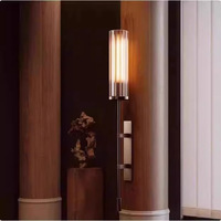 Applique Murale LED Moderne Minimaliste en Verre de l'Usine de Zhongshan, Lumière Chaude 3000K pour Salon, Hôtel, Couloir - Design à Bras Long