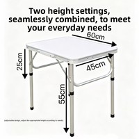 Table pliante portable Tench AL12 en alliage d'aluminium de 0,6 m, mobilier d'extérieur multifonctionnel, lit tubulaire détachable, table d'ordinateur