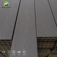 Planches de terrasse en WPC co-extrudé à profil creux, effet bois, gaufrées, résistantes à la corrosion, imperméables pour jardin