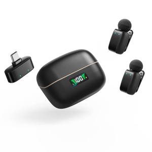 <b>Wireless</b> Lavalier Microphone with Smart Noise Reduction Digital Display <b>Charging</b> <b>Case</b> Ideal for Live Streaming Short Videos - Product Image 1