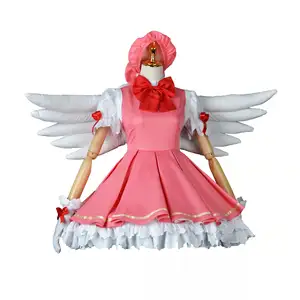 Cardcaptor Sakura Cosplay Lolita Maid vestido Sakura Card Captor Sakura Kinomoto Cosplay Japón uniforme Anime disfraz