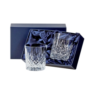 Tùy Chỉnh Màu Xanh 2 Gói Rượu Thủy Tinh Hộp Quà Tặng Với Satin Chèn, Hộp Giấy Rỗng Cho Ly Shot Với Logo Của Riêng Bạn - Product Image 3