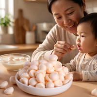 Baby Sweet Fruity Jelly Bean Crispy Snack, Meleleh di Mulut, 16 Gram, Tekstur Semi-Lunak, Cocok untuk Anak di Atas 6 Bulan.