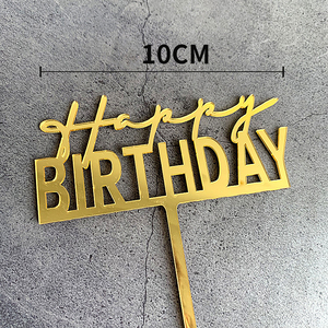 Fabbrica diretta all'ingrosso a buon mercato acrilico buon compleanno torta Topper in Multi-stile & colore per feste di natale forniture - Product Image 6