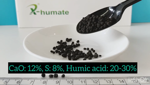 X-HUMATE Humate 12% Ca ปุ๋ยเม็ด2-4มม. กรดแคลเซียมฮิวมิก8% สีดำยิปซั่มสีเทา Cacium 30% ซัลเฟอร์ Humate - Product Image 5