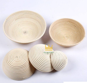 Wholesale Eco Friendly Round Shape Rattan Banneton Brotform Artisan Baguette Sourdough <b>Bread</b> Proofing <b>Basket</b> - Product Image 2
