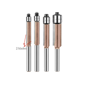 1/4Inch Và 6Mm Shank 2 Lưỡi Router Bit Đôi Đầu Mang Cắt Cắt Carbide Chế Biến Gỗ Thẳng Router Bit Hợp Kim Xử Lý - Product Image 1
