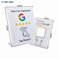 NFC-Chip Kontaktlose IC-Karte Acryl-Tischaufsteller für Restaurantmenü Google-Bewertung Check-in-Tafel