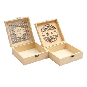 Caja de almacenamiento de té de madera, cubierta cuadrada hueca para pastel de té Tieguanyin Pu'er, a prueba de humedad, para medicina herbaria - Product Image 5
