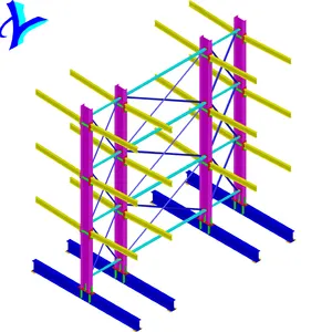 Warehouse Heavy Duty Steel Industrial Bar Tube Hanging Cantilever Storage Rack