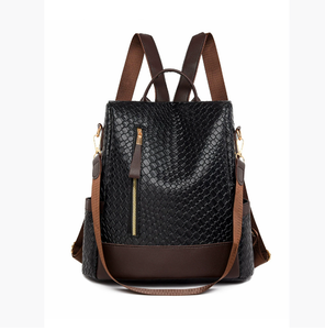 Sac à dos scolaire multifonction élégant unisexe en cuir PU de Londres, confortable pour hommes et femmes - Product Image 4