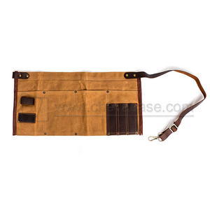 Fábrica ajustable cinturón <span class=keywords><strong>de</strong></span> cuero encerado <span class=keywords><strong>de</strong></span> lona medio herramienta delantal <span class=keywords><strong>de</strong></span> <span class=keywords><strong>trabajo</strong></span> - Product Image 3