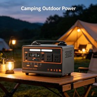Station d'alimentation portable 400W avec écran numérique et panneau solaire 480Wh, légère, écran LCD intégré, pour camping et situations d'urgence