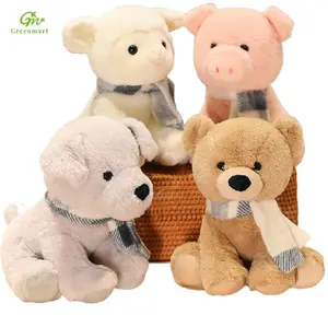 Greenmart Oem दुपट्टा कुत्ता सुअर छोटे आलीशान खिलौना टेडी भालू बच्चे गुड़िया सो तकिया एस Plushie घर बनाया