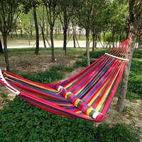 Hamac en toile d'extérieur pour deux personnes, capacité de 100 kg, hamac pliable portable avec conception anti-basculement pour le camping, la randonnée en plein air