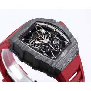 Top-quality luxury high-end carbon fiber <b>case</b> skeleton-shaped dial waterproof automatic mechanical sports men's hip-hop <b>watch</b> - Product Image 3