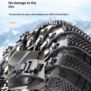 Chaînes à neige pour pneus de voiture, style piste, épaisses et élargies, universelles pour berlines et SUV, en plastique antidérapant, pour situations d'urgence hivernales - Product Image 4