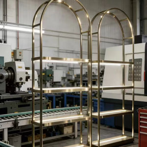 Estantería de supermercado Kimham Hot Wheels de doble cara con 5 estantes, recubrimiento de polvo epoxi, resistente, para exhibición rápida de productos. - Product Image 1