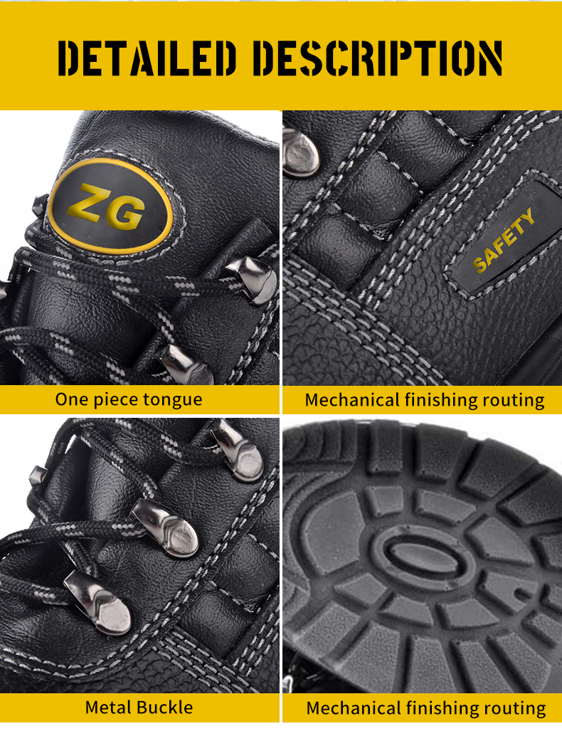 sapatos de trabalho customized low cut genuine leather Light reflecting strip safety shoes work shoes with shoelaces for men