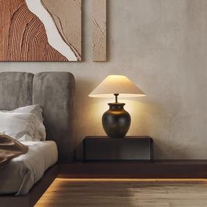 Lampe de table de style japonais Wabi-Sabi, lampe de chevet pour salon, salle à manger, table basse, comptoir de bar, canapé, éclairage de chambre d'hôtes - Product Image 1