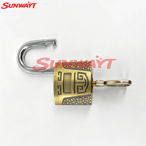 Cadenas en bronze à motifs 40 mm #   Serrure à clé pour boîte à monnaie, serrures de porte antivol pour machine à griffes, console de jeu d'arcade, distributeur automatique - Product Image 6