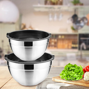 Tazón de Acero Inoxidable para Almacenamiento de Alimentos con Tapa de Goma, para Ensaladas de Frutas y Mezclas, en Oferta - Product Image 2