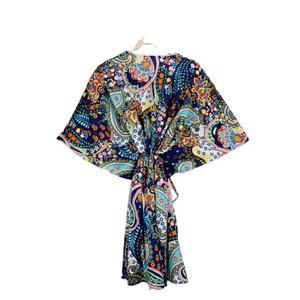 Kaftan en coton tissé fait main sur mesure pour femme, style ample à imprimé indien, idéal pour l'été et les loisirs printaniers - Product Image 4