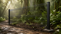 Panneau de clôture en treillis soudé 3D en acier galvanisé, revêtement PVC, double fil, anti-escalade, pour élevages de bétail et protection contre les cerfs
