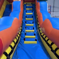 Toboggan gonflable coloré avec thème pastèque et palmier pour enfants toboggan gonflable extérieur amusant pour jardin et aire de jeux