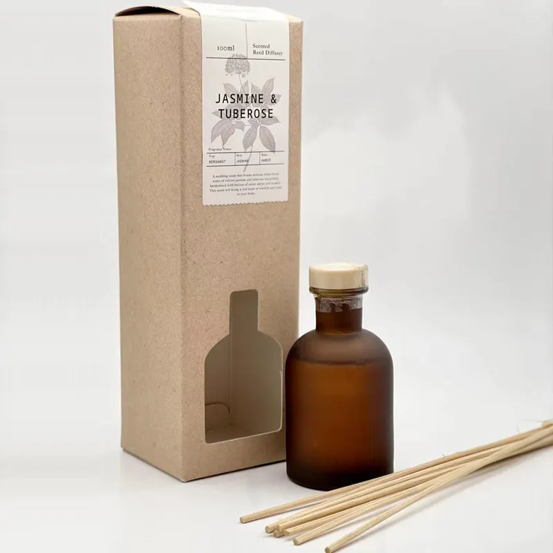 Deodorante per bagno interno per uso domestico flacone per aromaterapia diffusore di Reed Set di fragranze aria fresca di fiori secchi in Rattan