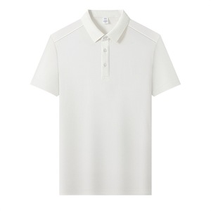 Men's Polyester <b>Polo</b> Shirt Solid Color Short Sleeve Breathable Summer Work Uniforms - Product Image 2