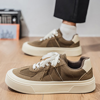 Chaussures de course en maille à lacets pour hommes, nouvelle collection hiver 2025, semelle épaisse résistante à l'usure, sensation haut de gamme, légères, décontractées et tendance