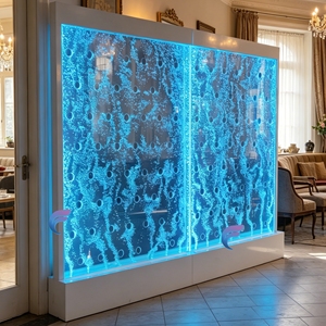 Mur d'eau en acrylique avec lumière LED RGB, fontaine d'eau sur pied pour usage domestique et commercial - Product Image 4