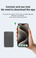 Traceur GPS certifié MFi pour portefeuille, carte de suivi sans fil avec recharge intelligente pour Apple et Android
