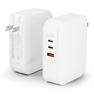 PD160W GAN ที่ชาร์จเร็วหลายพอร์ตสำหรับแล็ปท็อปและโทรศัพท์พร้อมพาวเวอร์แบงค์97x75x30มม. สีขาวและสีดำ - Product Image 2