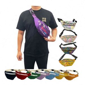 Riñonera de Poliéster Personalizable de Fábrica con Portavasos, Patrón Bordado, Cierre de Cremallera, para Viajes, Deportes y Running - Económica - Product Image 1