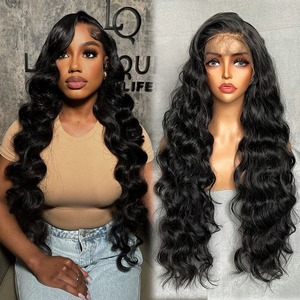 פאות וייטנאמיות גולמיות משיער אדם, פאות תחרה קדמיות גליות, פאות שיער אדם סיטונאיות, פאות תחרה קדמיות HD ללא דבק לנשים שחורות - Product Image 3