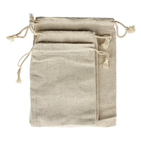 Ornement de bijouterie avec logo personnalisé, plusieurs tailles, pochette en jute, coton, lin, sac à cordon anti-poussière pour le stockage quotidien des colis