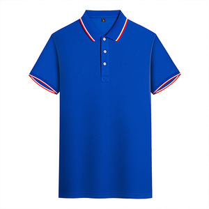 Polo à manches courtes en coton avec broderie de logo publicitaire, tendances jeunes, tailles SMLXLXXLXXXLXXXXL - Product Image 1