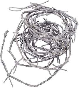 निकी Bigs सस्ता माल 8 'नकली चांदी कांटेदार कंटिया तार हेलोवीन सजावट तार प्रोप ग्रे माला - Product Image 5