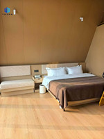 Villa Modulaire de Luxe en Acier Léger, Conteneur Extensible en Forme de A, Villa Compacte avec Façade Entièrement Vitrée pour Hébergement de Vacances, Panneaux SIP, Airbnb