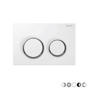 Botones de Inodoro Omega 20 de 2 Botones con Anillos Cromados y Acabado Satinado - Product Image 3