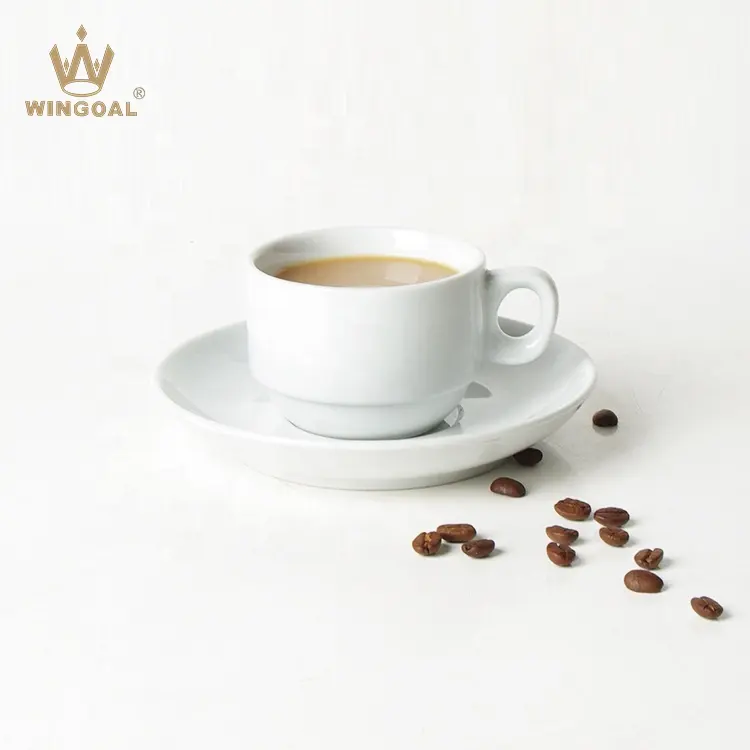 Cafede — tasse et soucoupe en porcelaine italienne durable, de haute qualité et durable