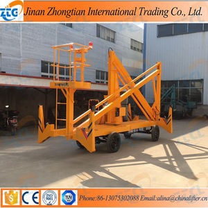 โต๊ะยกสูงเครื่องยนต์ดีเซล10ม. 12ม. 14ม. แบตเตอรี่ขับเคลื่อนด้วยตนเองยกบูมลิฟท์ยกท้องฟ้า - Product Image 6