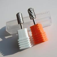 Cabezal de molienda de acero de tungsteno plateado 2XC/3XC/4XC Brocas de carburo para uñas Broca de carburo de uñas de barril grande redondeada