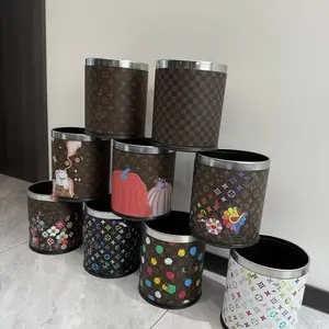 <span class=keywords><strong>Cubo</strong></span> de <span class=keywords><strong>Basura</strong></span> de Plástico Mini de Estilo Clásico y Lujoso, con Tapa Abierta, Forma de Barril, Decoración Creativa para el Hogar, <span class=keywords><strong>Cubo</strong></span> de Almacenamiento - Product Image 6