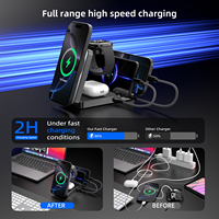 NOUVEAU Chargeur sans fil magnétique 5 en 1 Chargeur de bureau Station de charge sans fil multifonctionnelle avec sortie USB-C et USB-A